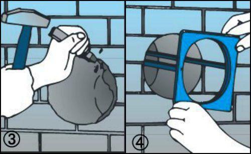 Realizzazione del foro per valvola di aerazione